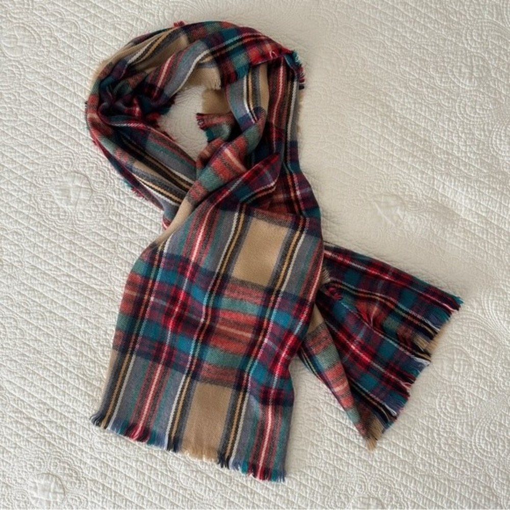 Target Merona Tartan Plaid Fall Winter Scarf Wrap Holiday